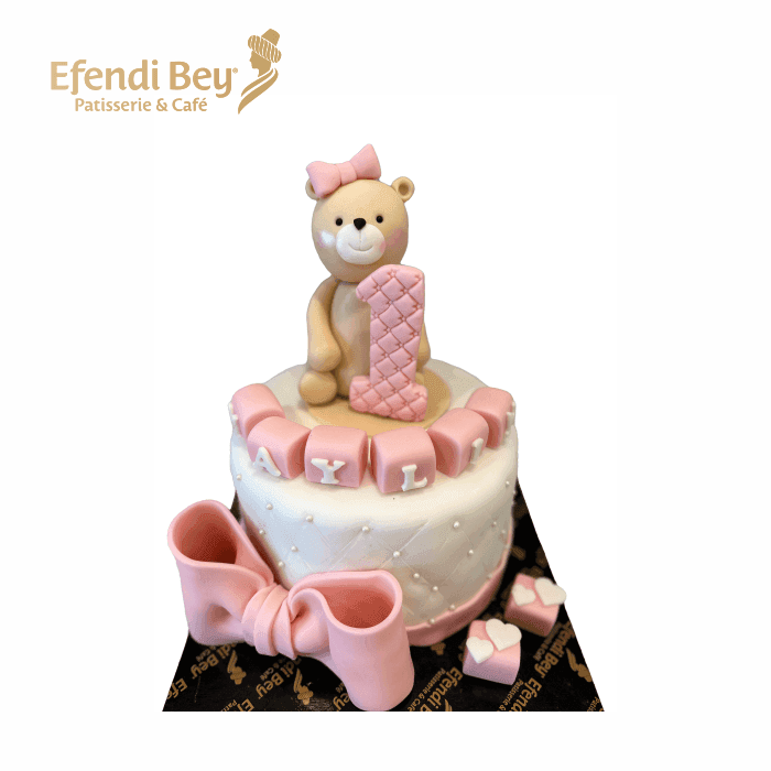 Rosa Schleifen Bärchen Torte